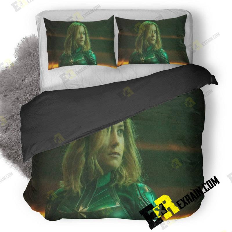 Brie Larson As Captain Marvel Movie I1 3D Customized Duvet Cover Bedding Set