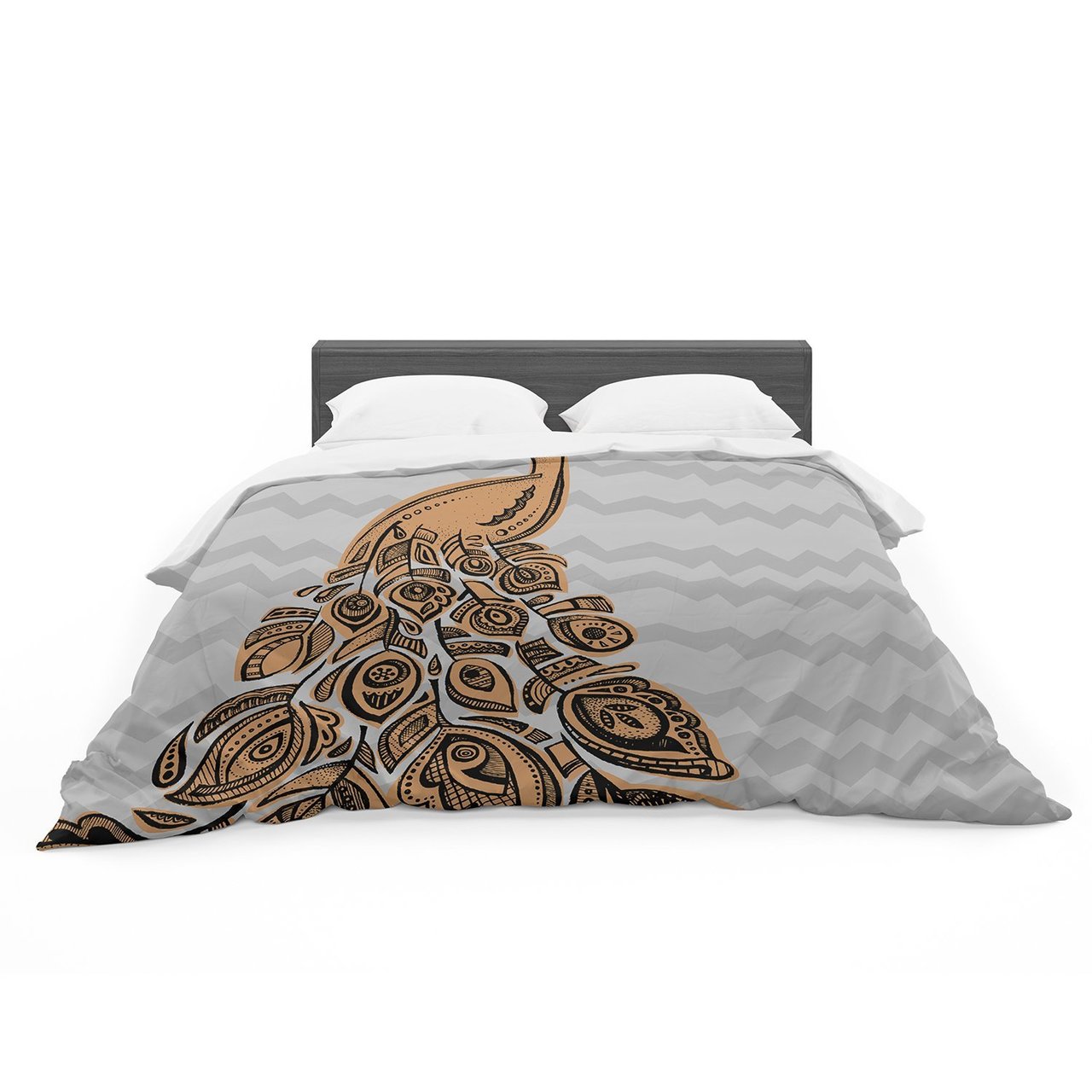 Brienne Jepkema ‘Peacock Yellow’ Cotton3D Customized Duvet Cover Bedding Set