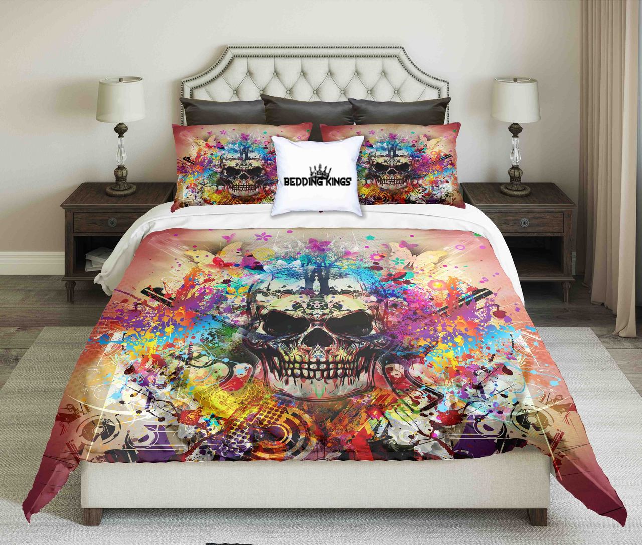 Bright Colourkull Kings 3D Customized Duvet Cover Bedding Set