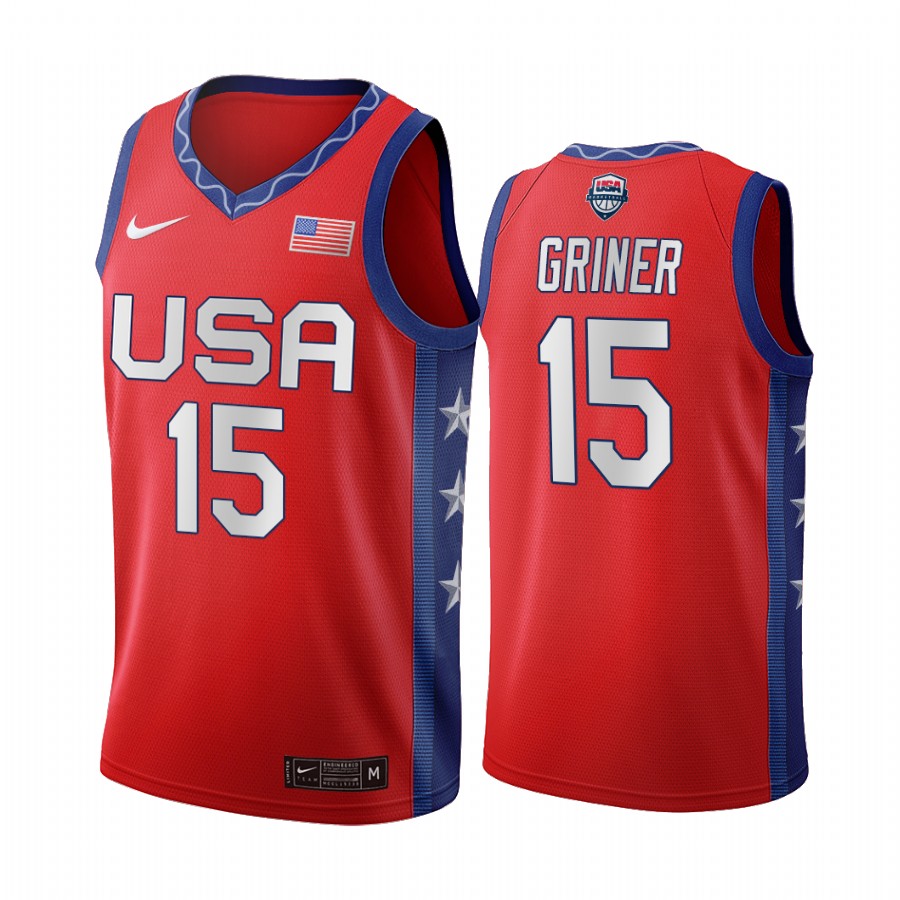 Brittney Griner USA Women's National Team #15 Red 2020 Tokyo Olympics Jersey