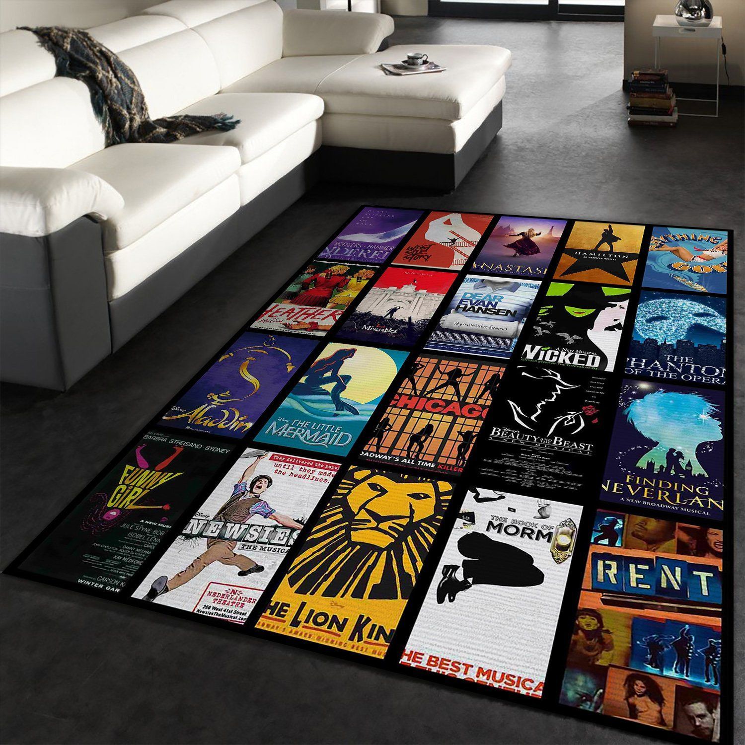 Broadway Musical Rectangle Rug – Custom Size And Printing