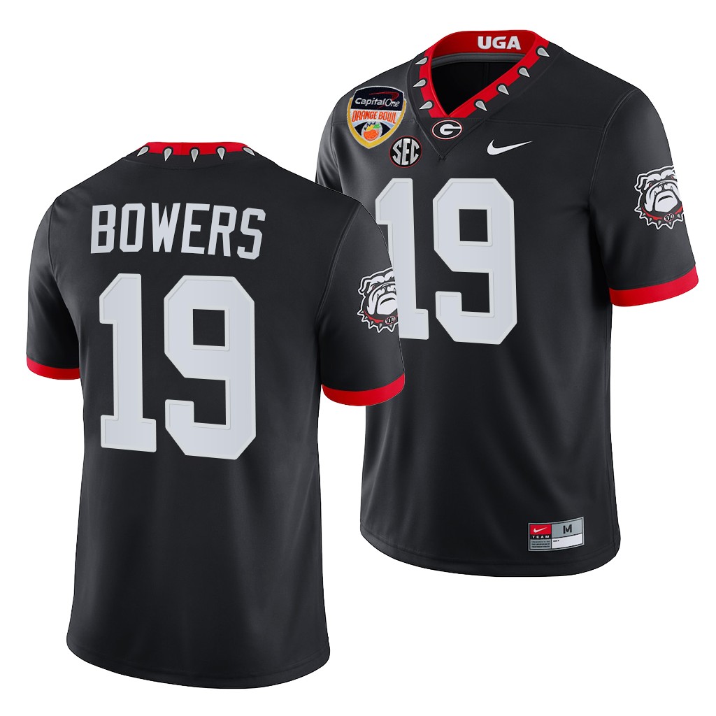 Brock Bowers Georgia Bulldogs 2021 Orange Bowl Black College Playoff 19 Jersey Men