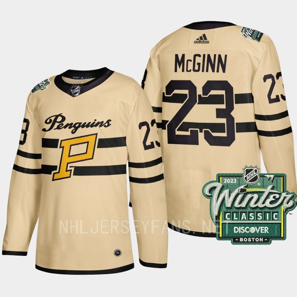 Brock McGinn 23 Pittsburgh Penguins 2023 Winter Classic Cream Stitched Jersey