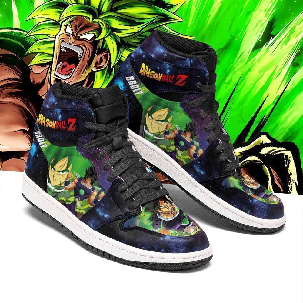 Broly JD1s Sneakers Galaxy Dragon Ball Anime Shoes, Air Jordan Hightop