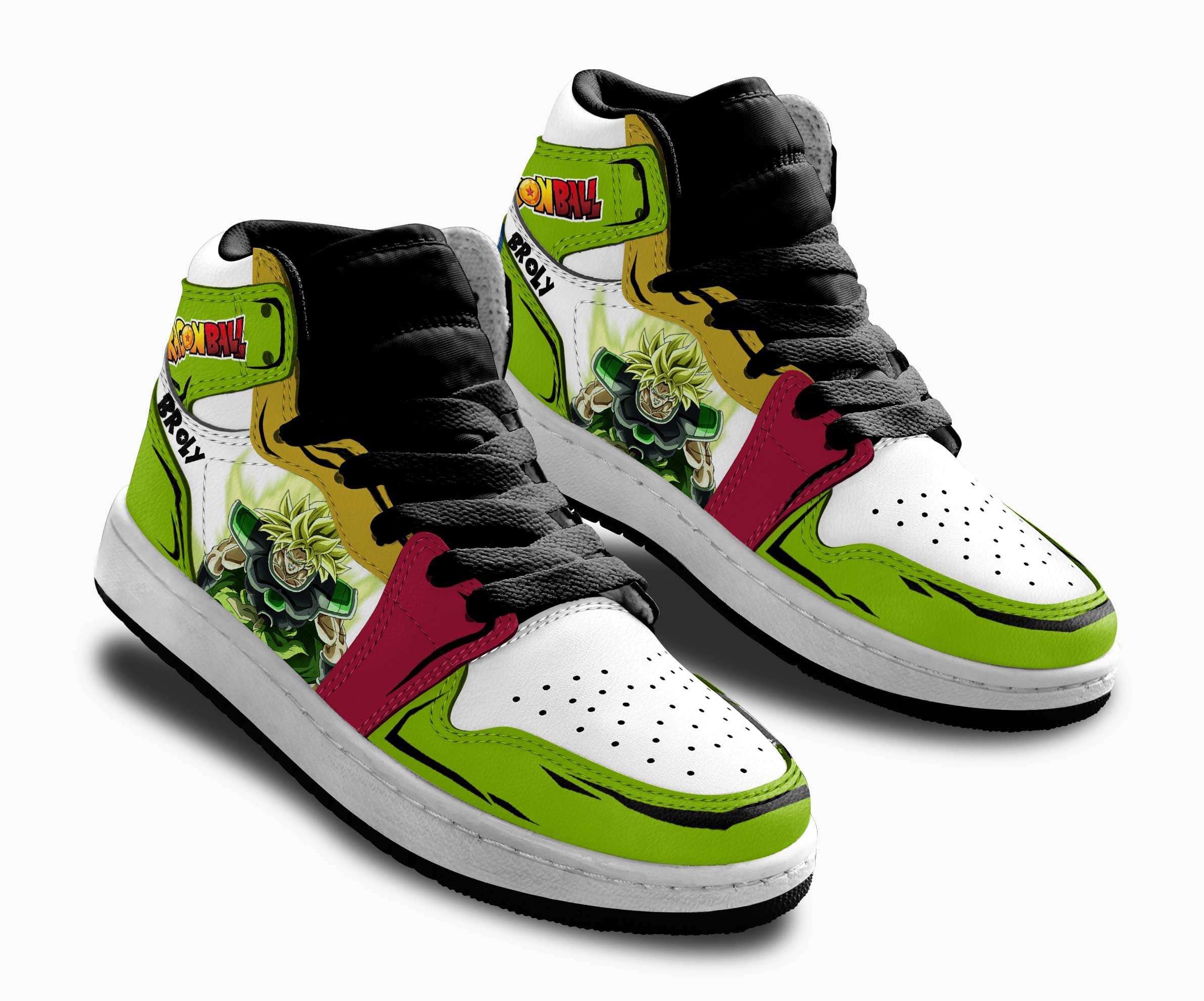 Broly Kids Sneakers Custom Anime Dragon Ball Shoes For Kids