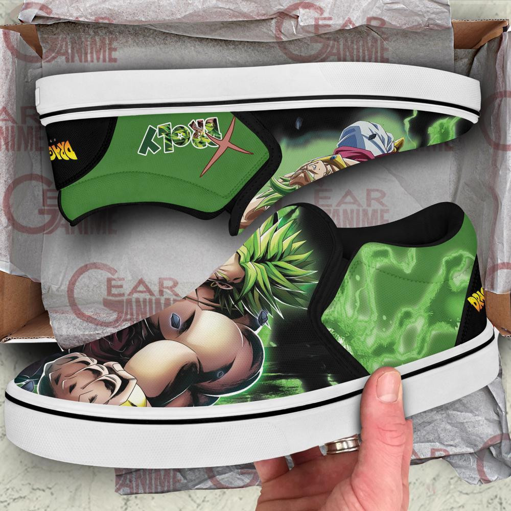 Broly Slip-On Shoes Canvas Dragon Ball Custom Anime Shoes