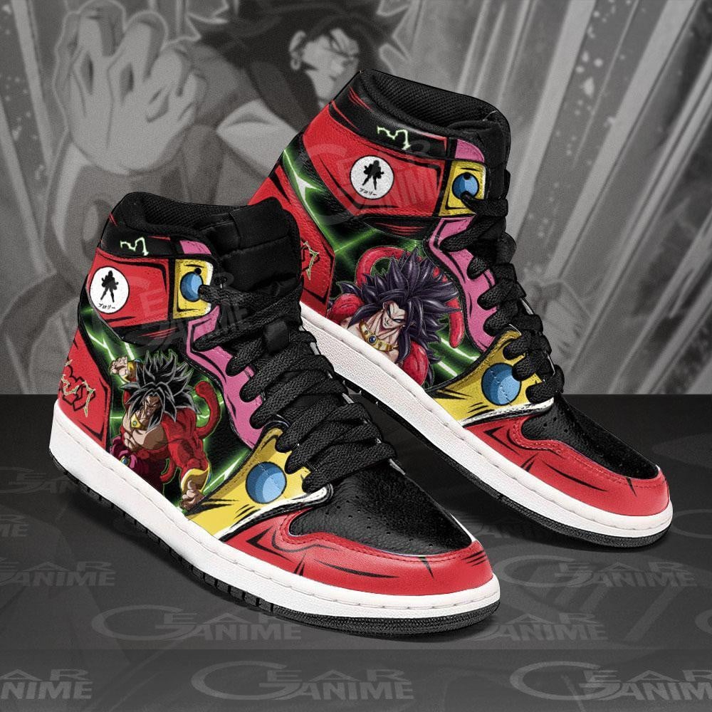Broly SSJ4 JD1s Sneakers Anime Dragon Ball Shoes, Air Jordan Hightop