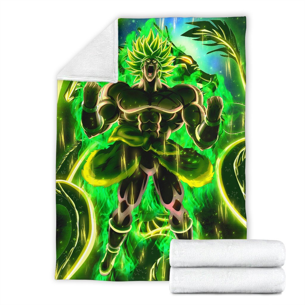 Broly The Movie 2019 Sherpa Blanket Cozy Blanket Fleece Blanket