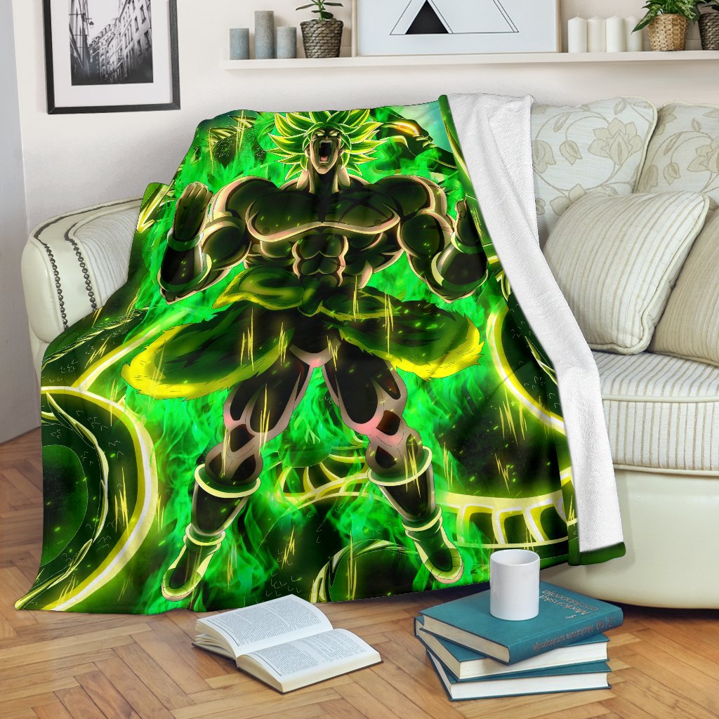 Broly The Movie 2019 Sherpa Blanket Cozy Blanket Fleece Blanket