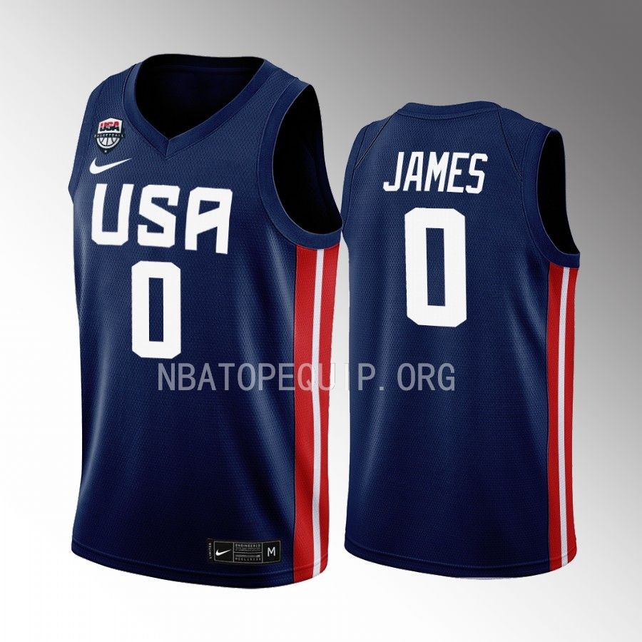 Bronny James #0 USA 2023 Hoop Summit Blue Jersey