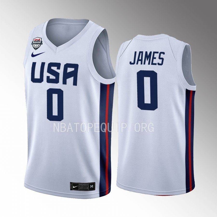 Bronny James #0 USA 2023 Hoop Summit White Jersey