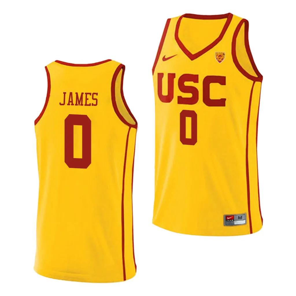 Bronny James USC Trojans #0 Gold College Jersey Men