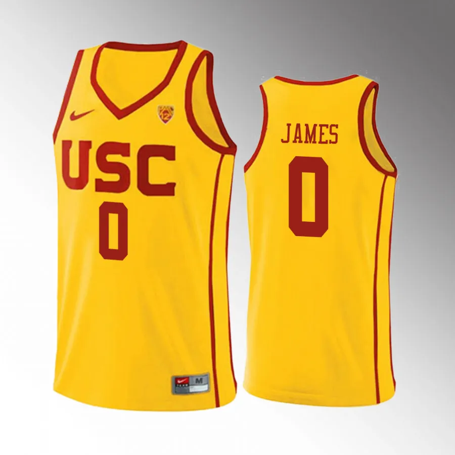 Bronny James USC Trojans College Men's Gold Jersey