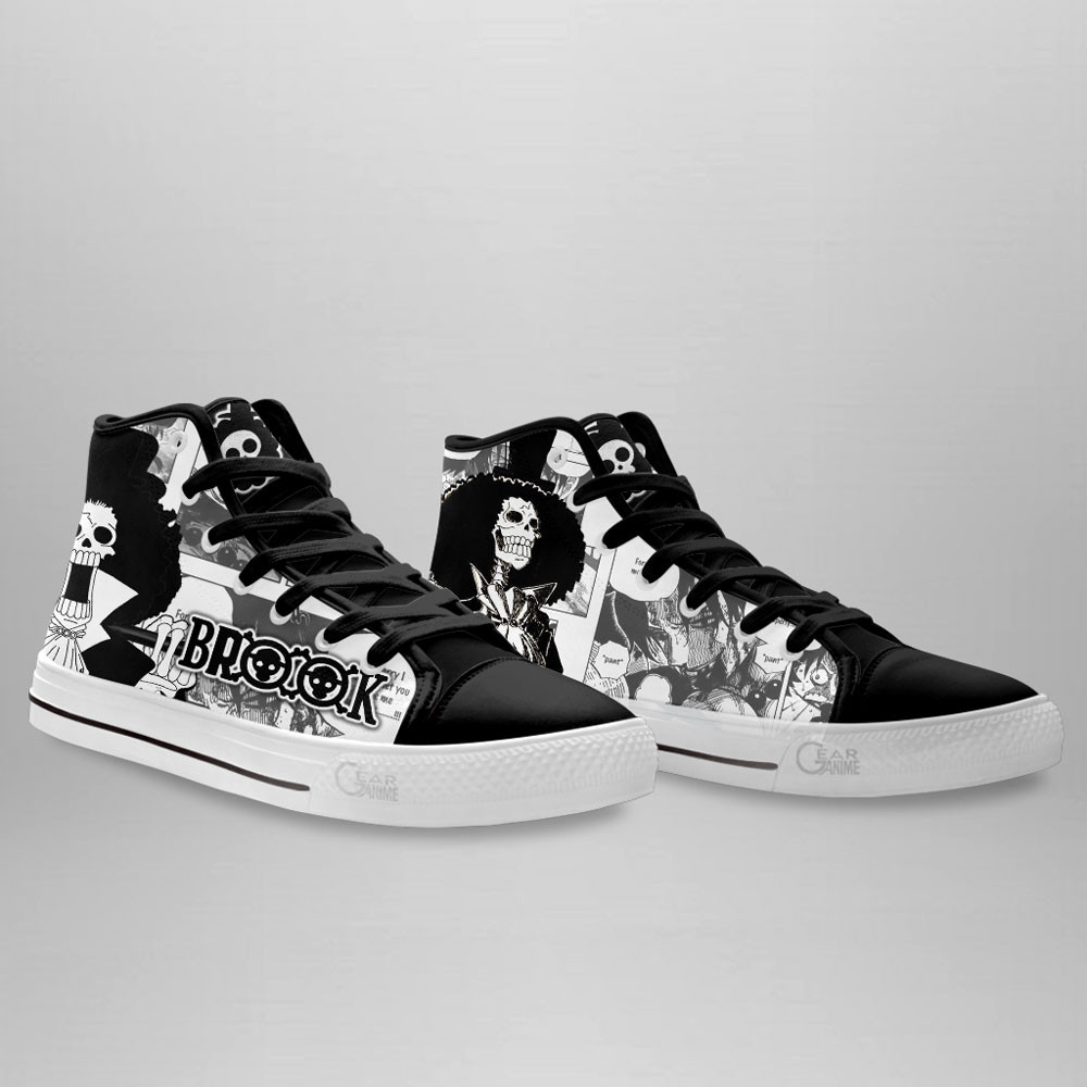Brook High Top Shoes One Piece Custom Manga Sneakers