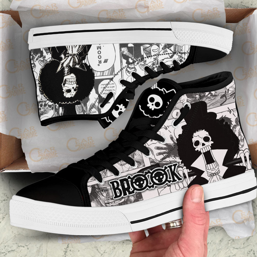 Brook High Top Shoes One Piece Custom Manga Sneakers
