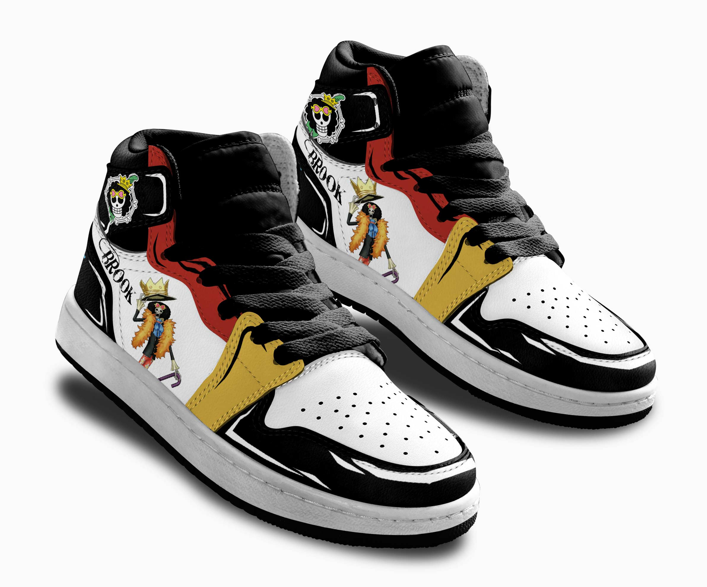 Brook Kids Sneakers Custom Anime One Piece Shoes For Kids