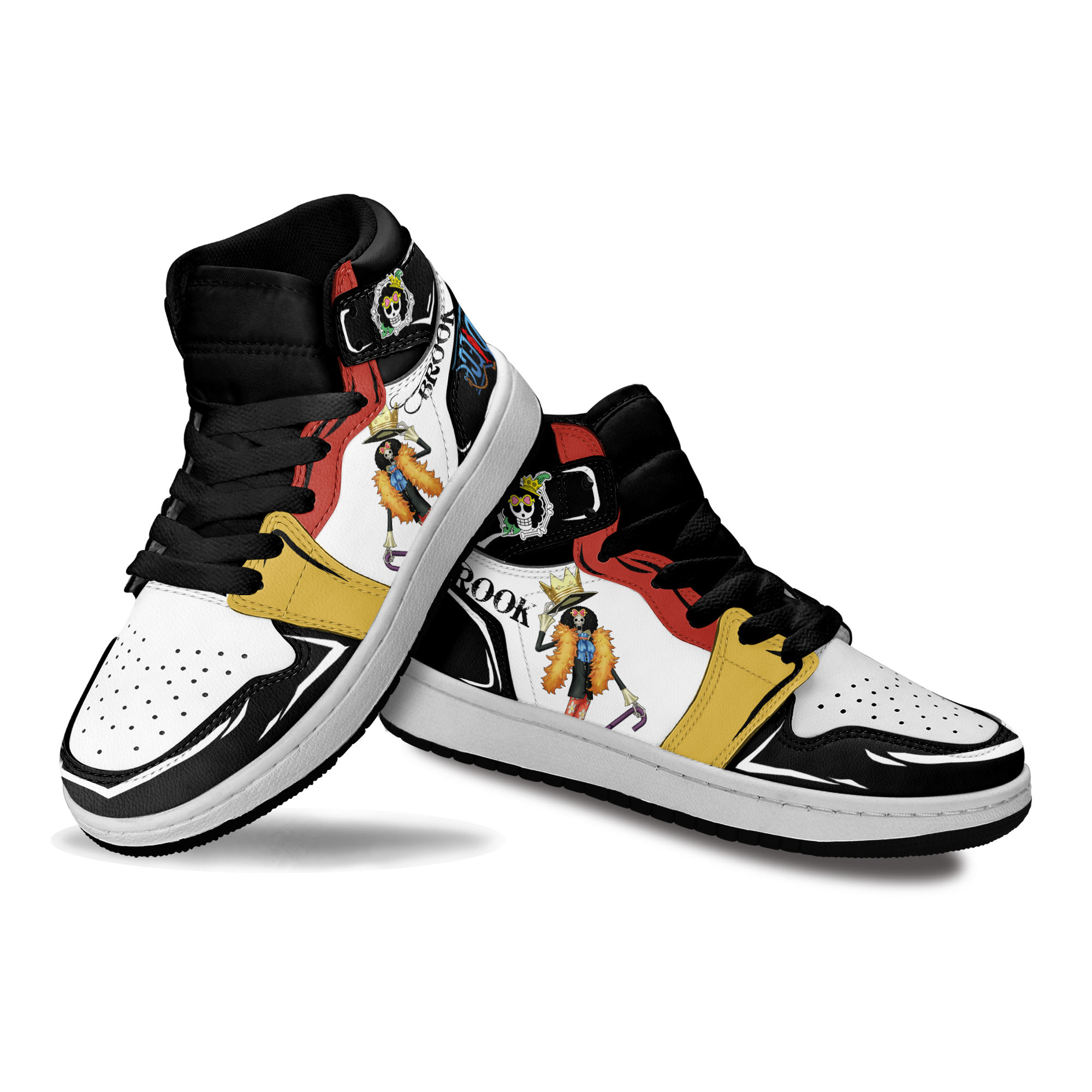 Brook Kids Sneakers Custom Anime One Piece Shoes For Kids