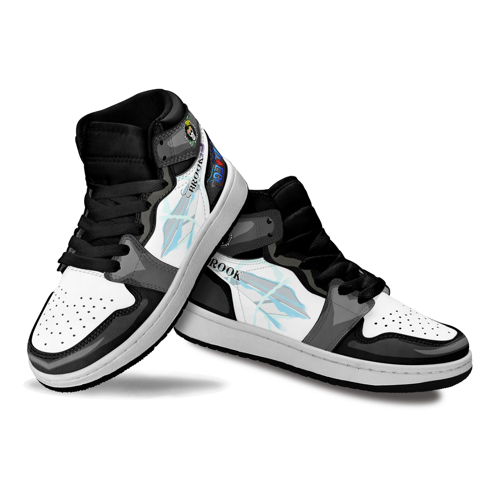 Brook Kids Sneakers Custom One Piece Anime Shoes For Kids