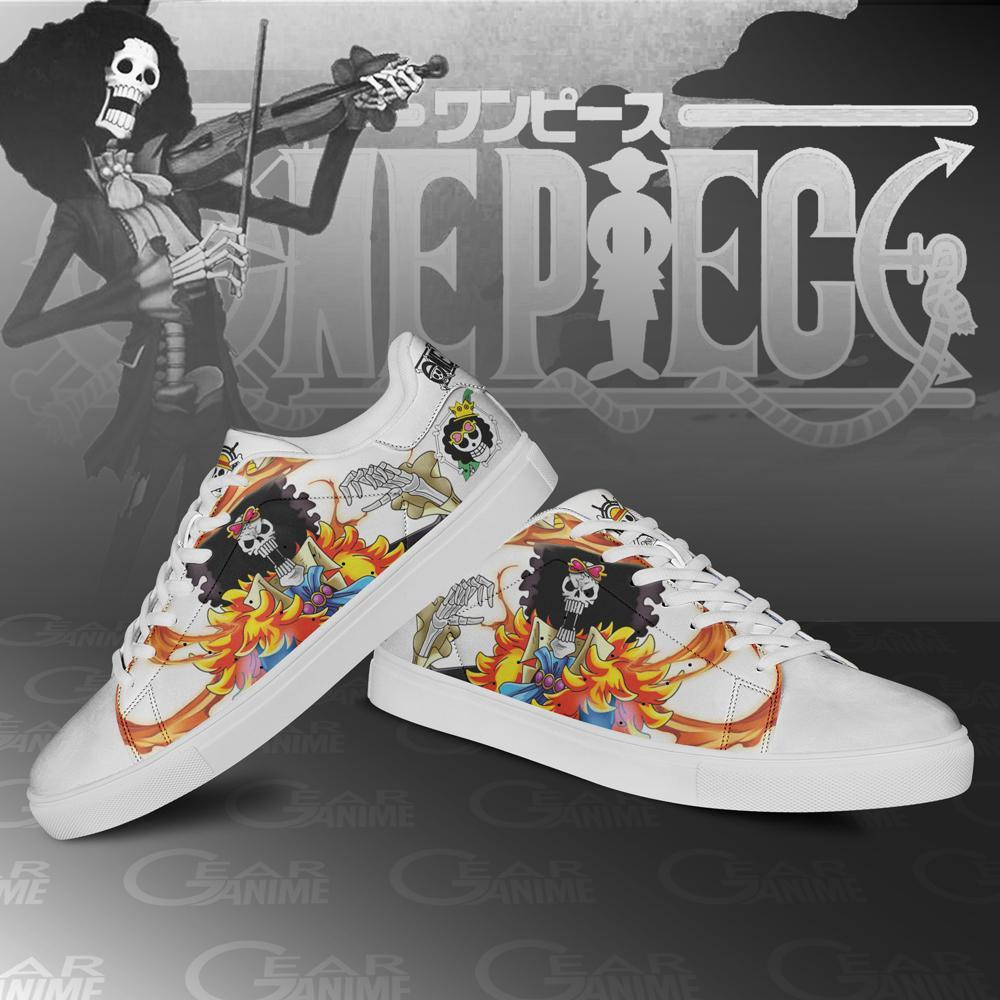 Brook Skate Shoes One Piece Custom Anime Shoes