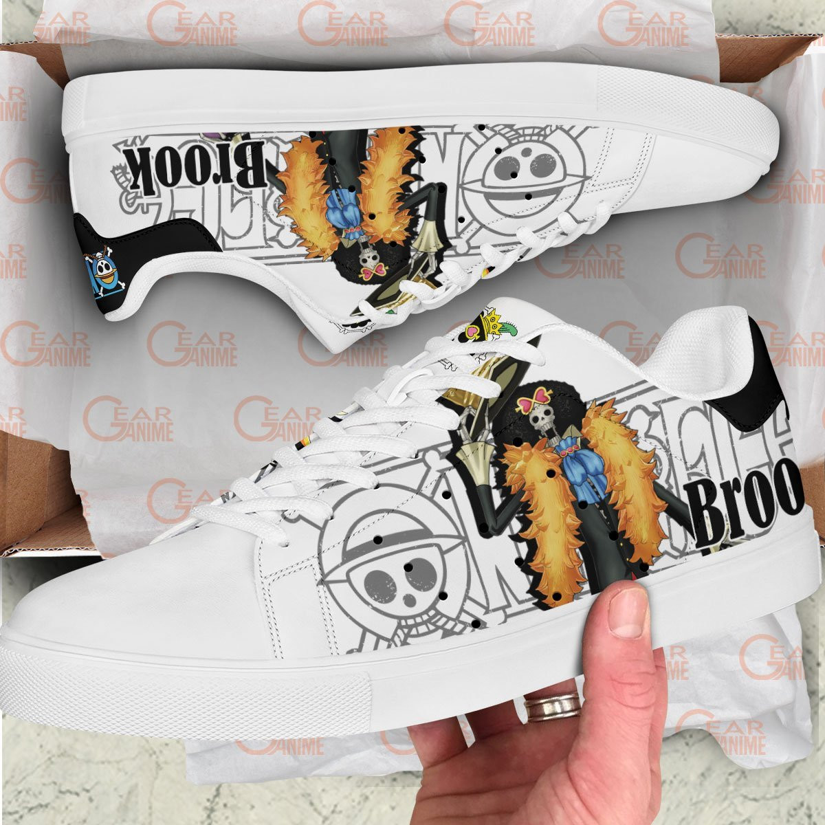 Brook Skate Sneakers Custom Anime One Piece Shoes