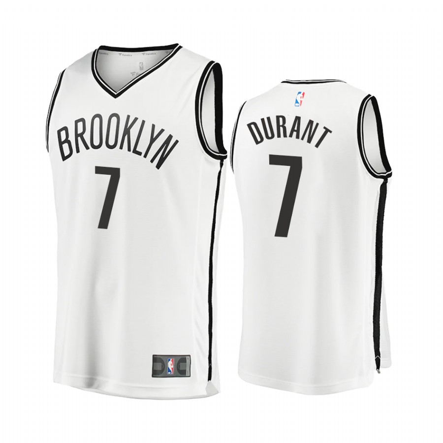 Brooklyn Nets #7 Kevin Durant Jersey 2020-21 White Association Edition