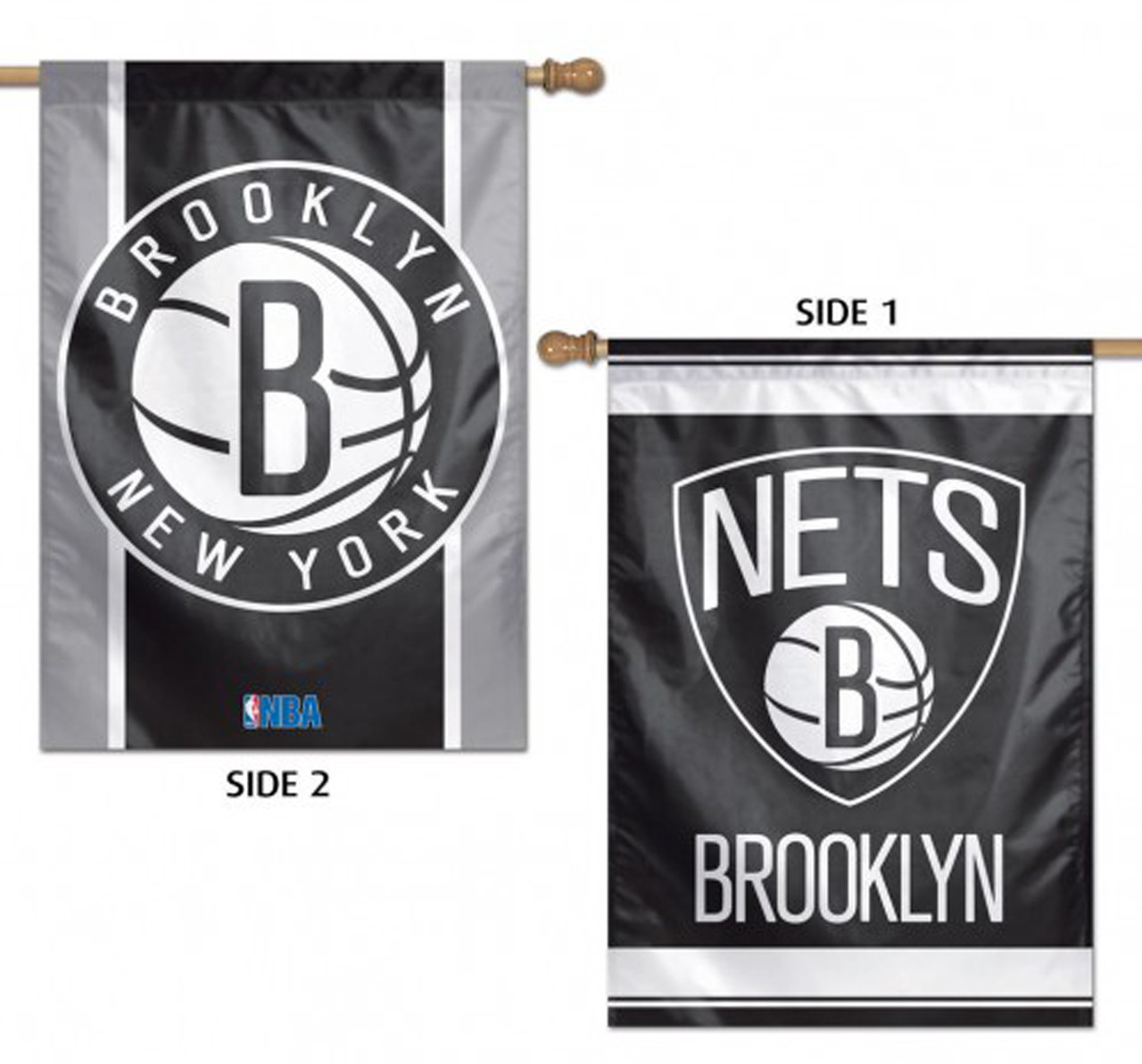 Brooklyn Nets 2 Sided NBA Vertical Garden Flag, House Flag