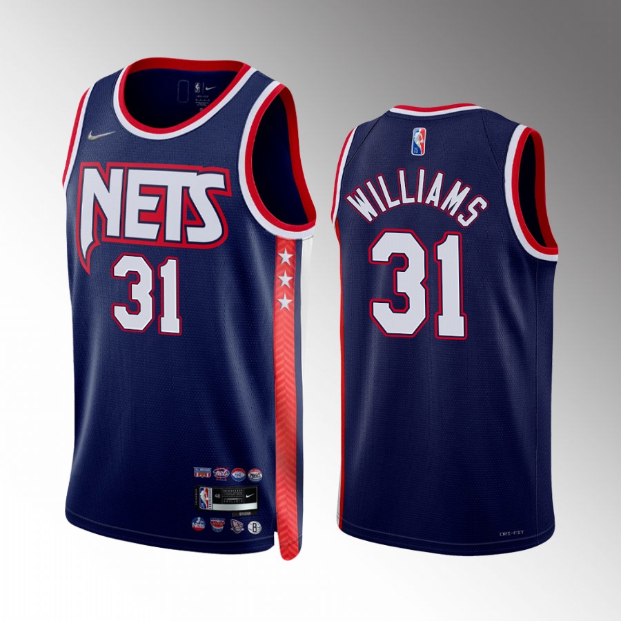 Brooklyn Nets Alondes Williams #31 City Edition Blue Jersey