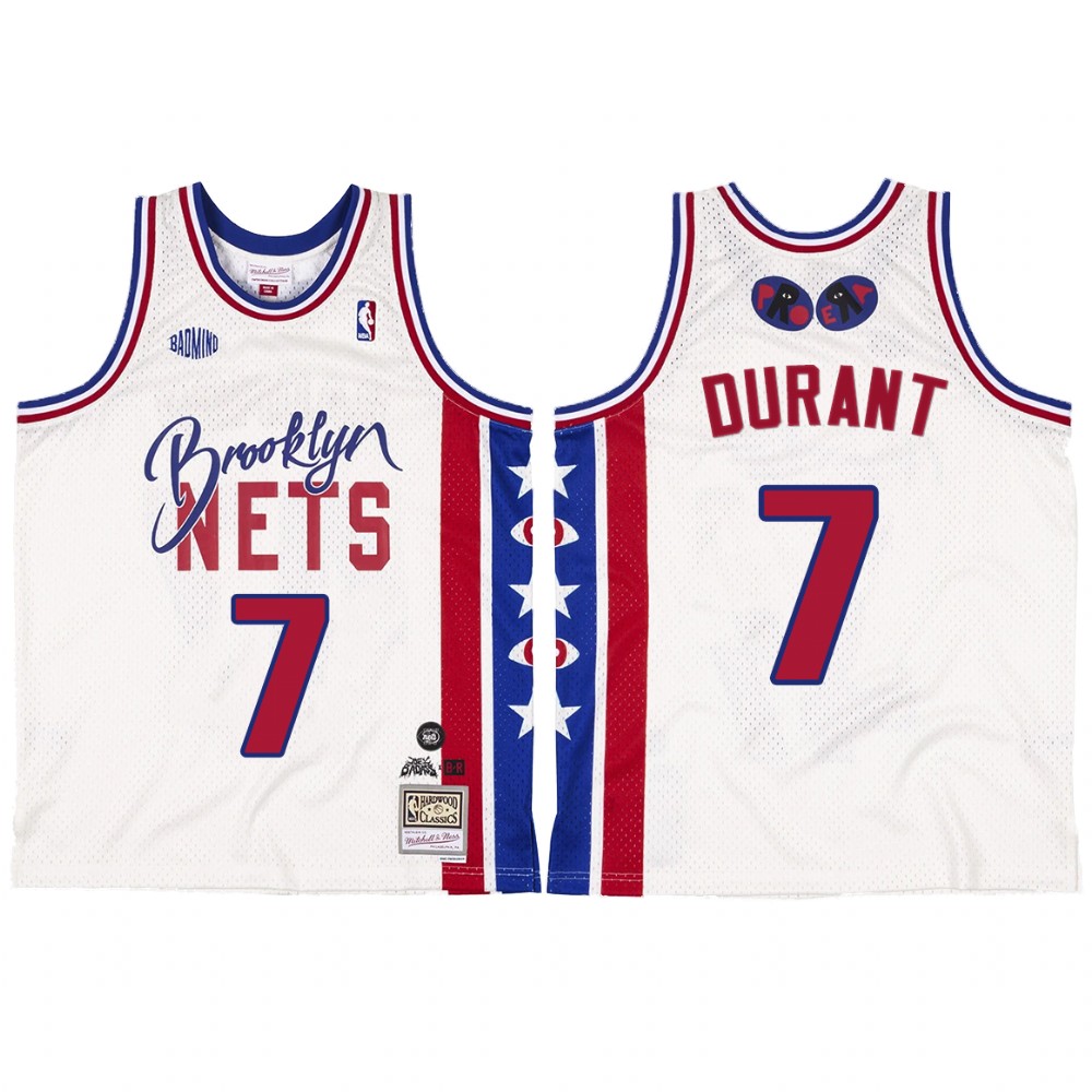 Brooklyn Nets BR Remix Kevin Durant #7 White Jersey
