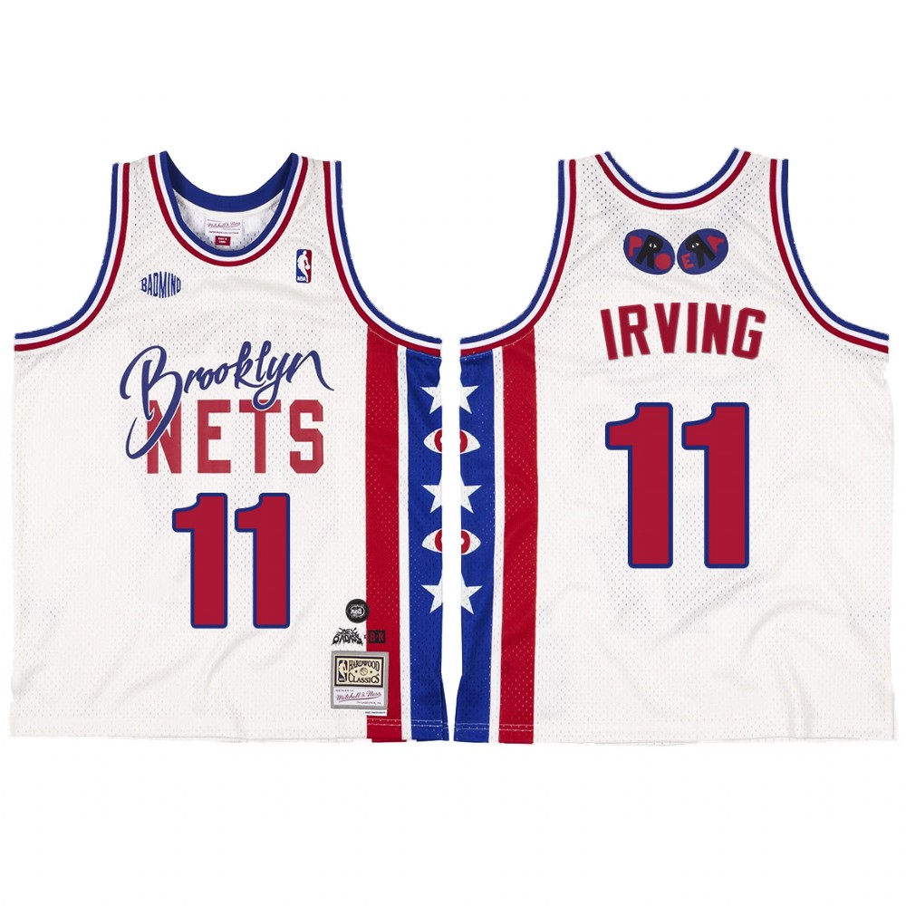 Brooklyn Nets BR Remix Kyrie Irving #11 White Jersey