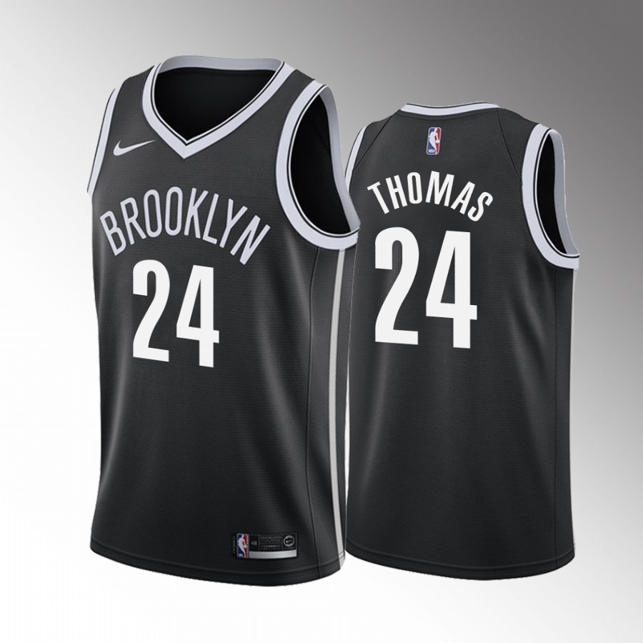 Brooklyn Nets Cam Thomas #24 Icon Edition Black Jersey