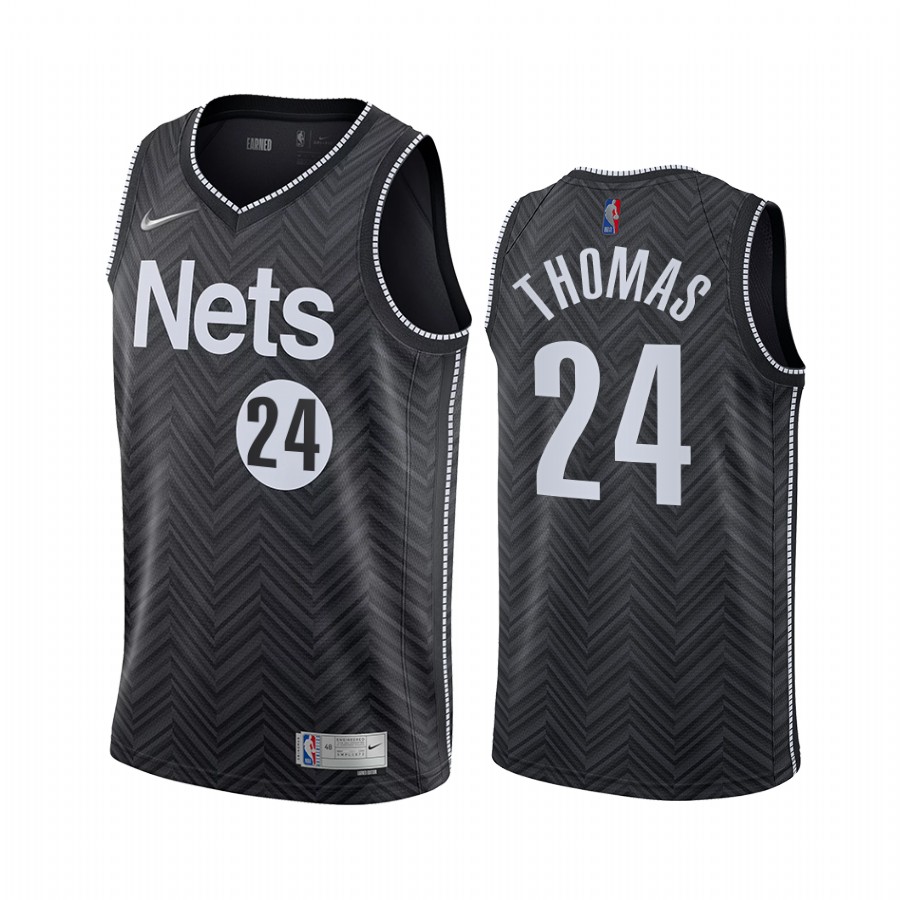 Brooklyn Nets Cameron Thomas 2021-22 Black Earned Edition Jersey