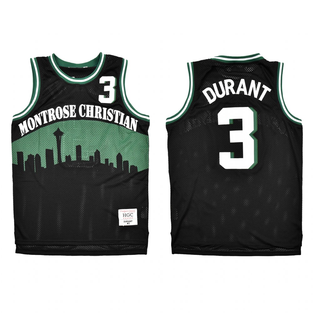 Brooklyn Nets Kevin Durant Black Alternate High School Jersey