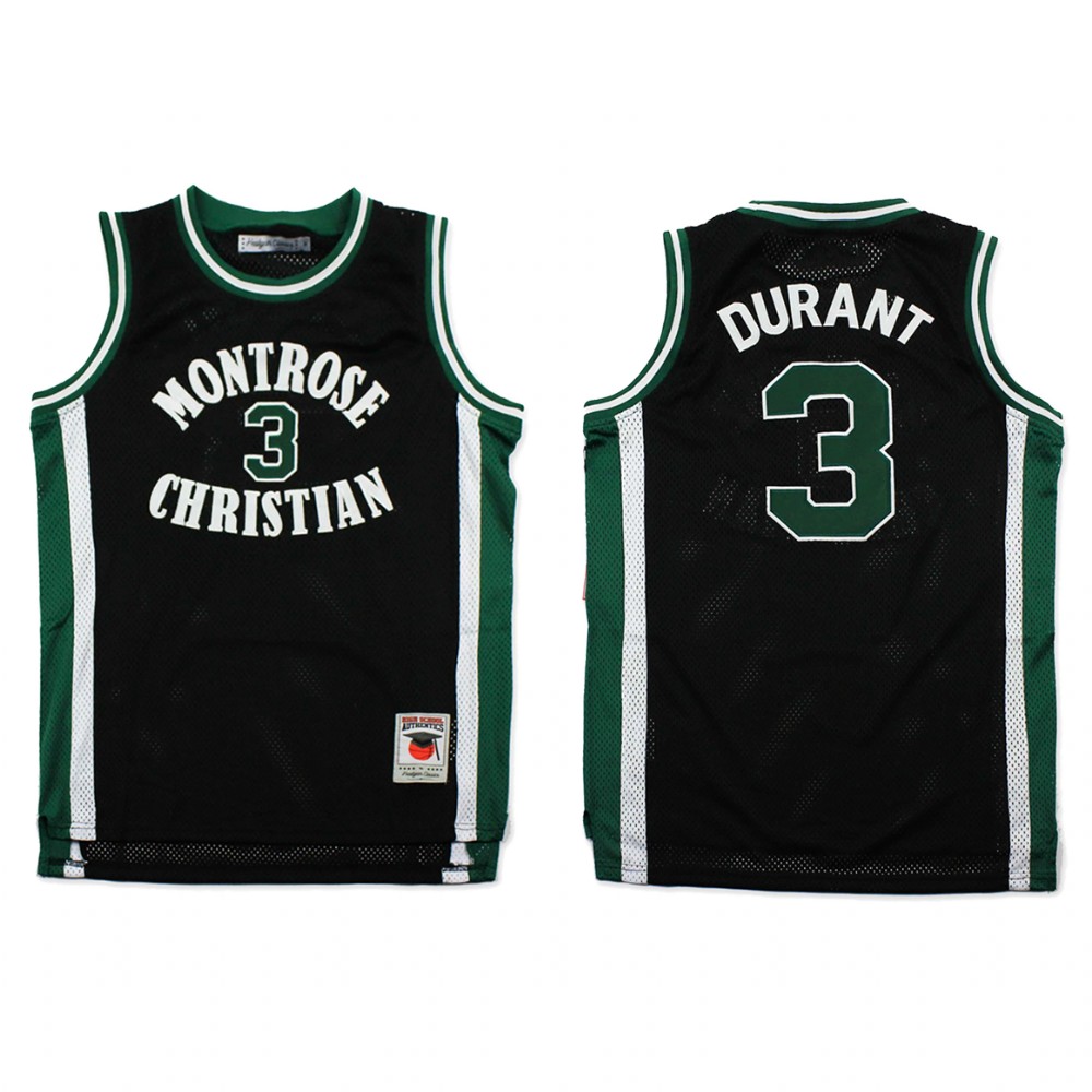 Brooklyn Nets Kevin Durant Black Montrose Christian High School Jersey