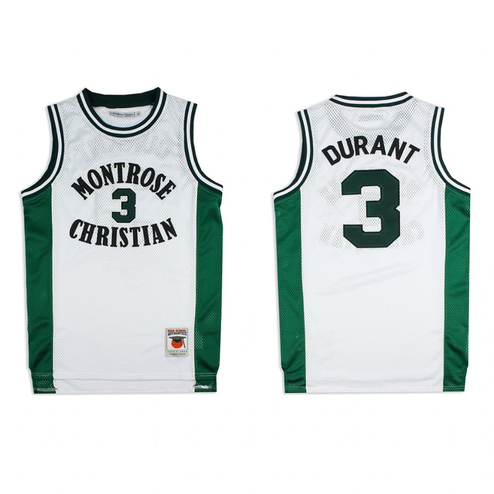Brooklyn Nets Kevin Durant White Montrose Christian High School Jersey