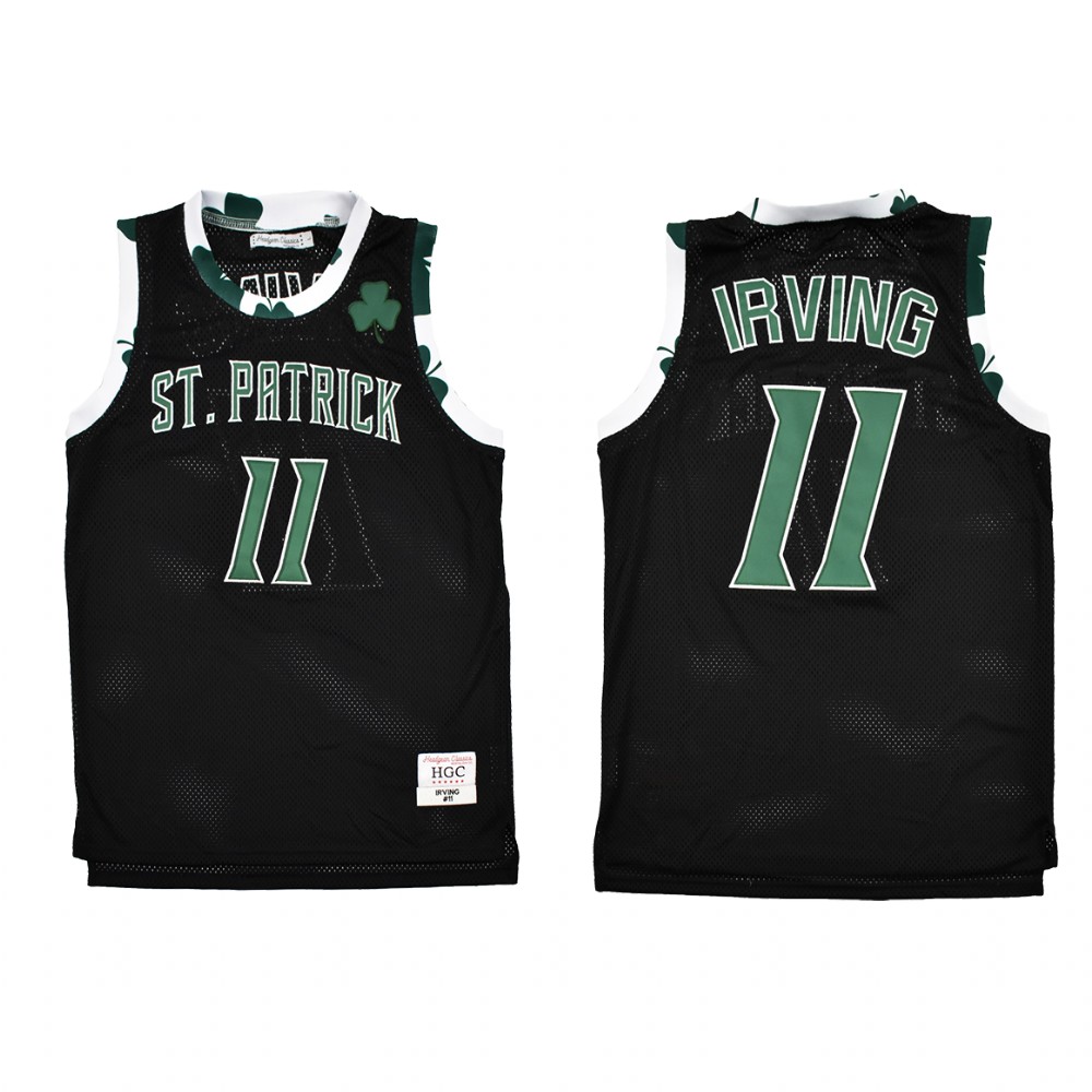 Brooklyn Nets Kyrie Irving Black Alternate St. Patrick High School Jersey