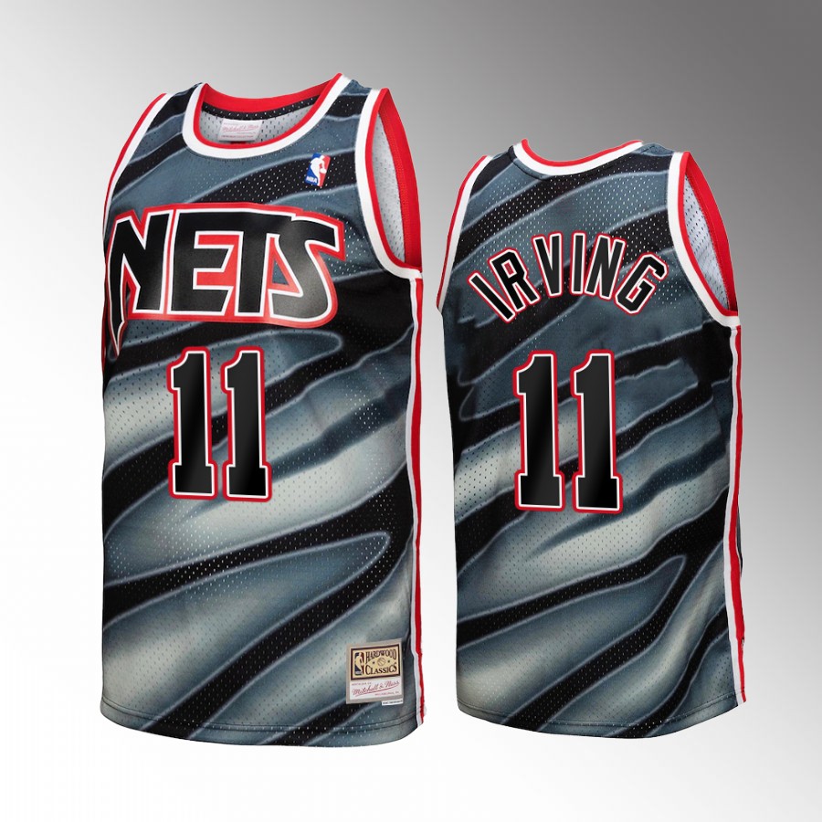 Brooklyn Nets Kyrie Irving Black Reload 3.0 Men Jersey Hardwood Classics