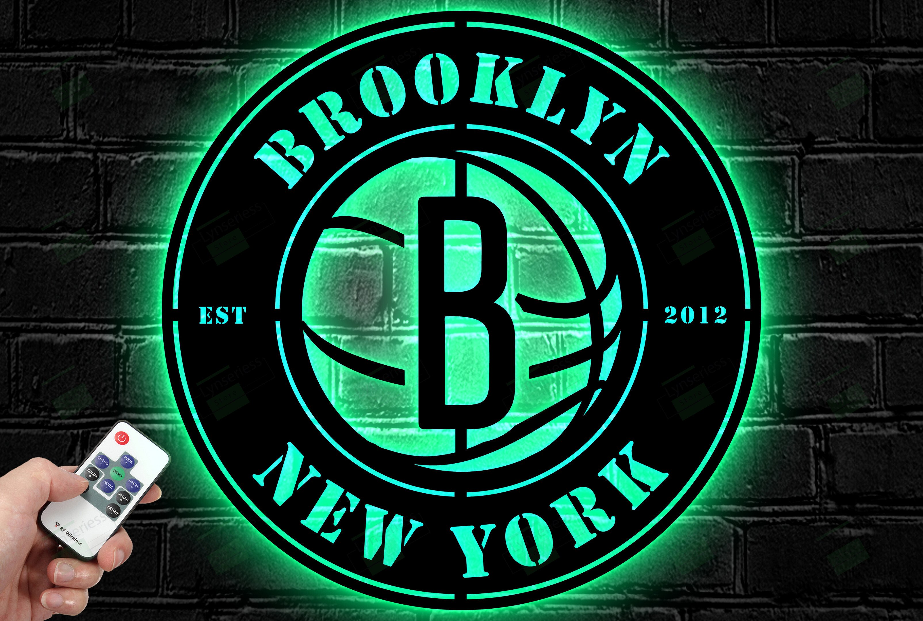 Brooklyn Nets Metal Sign – Led Light Sign NBA