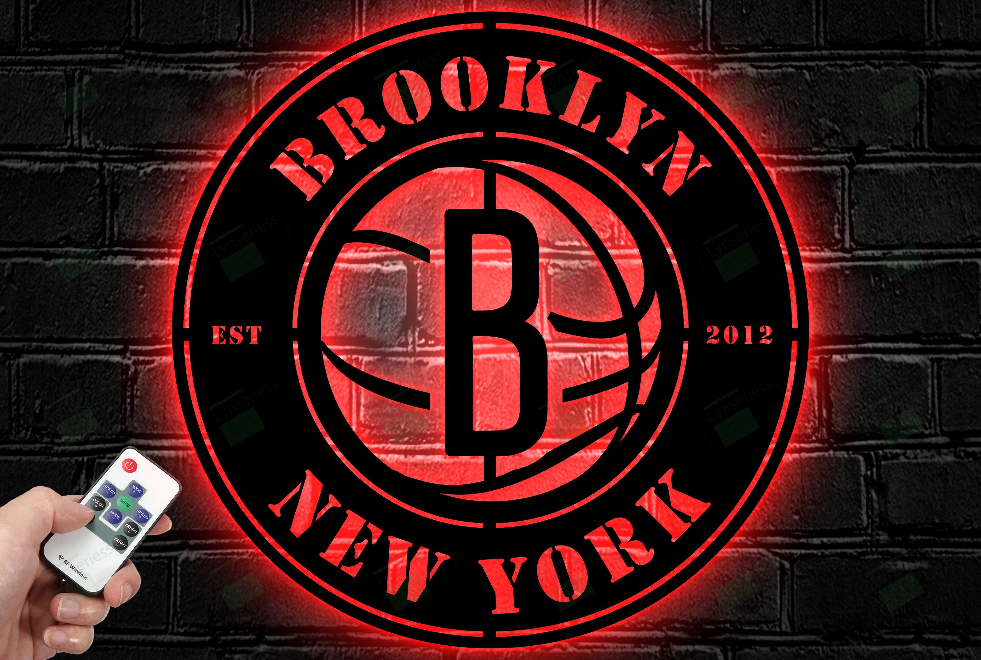 Brooklyn Nets Metal Sign – Led Light Sign NBA