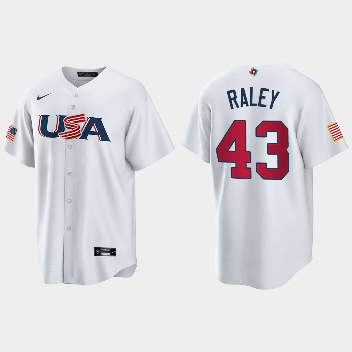 Brooks Raley New York Mets 2023 World  Classic USA Jersey – White