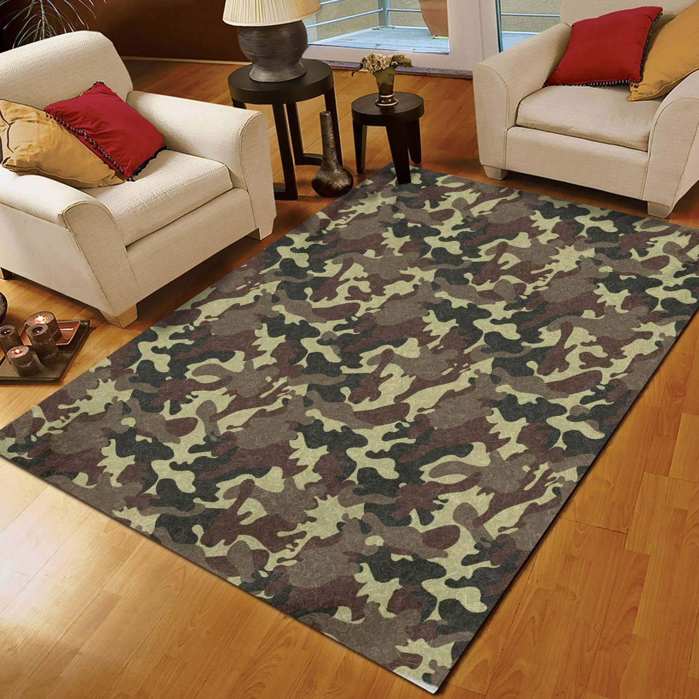 Brown Camouflage Limited Edition Rectangle Rug