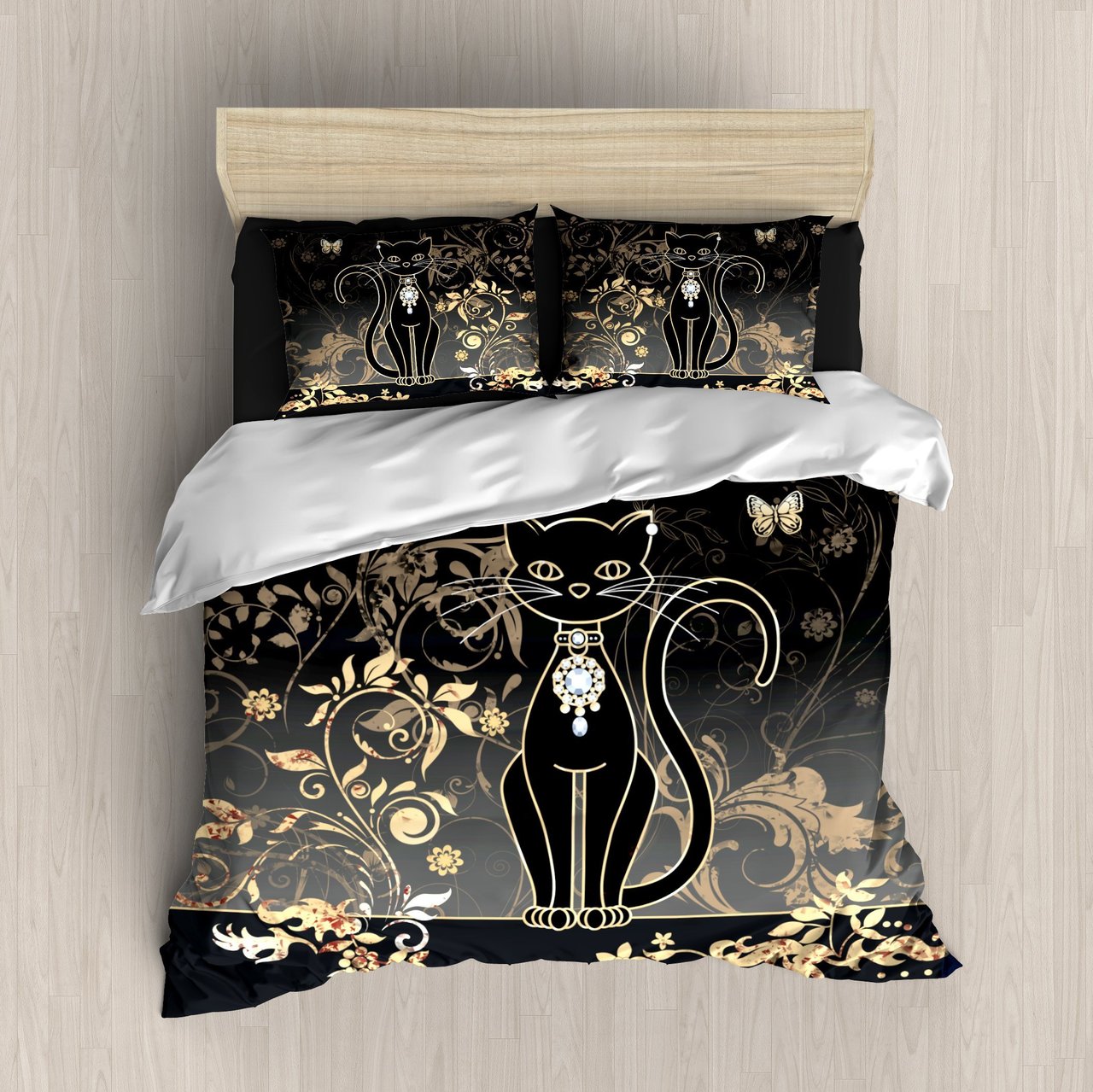 Brown Cat 3D Customized Duvet Cover Bedding Set