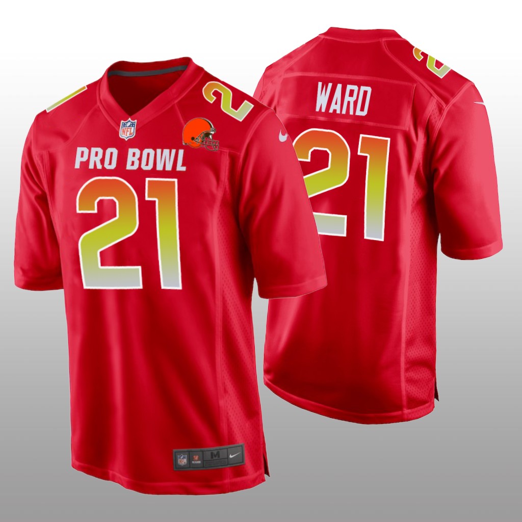 Browns Denzel Ward AFC Game Red Jersey - 2019 Pro Bowl
