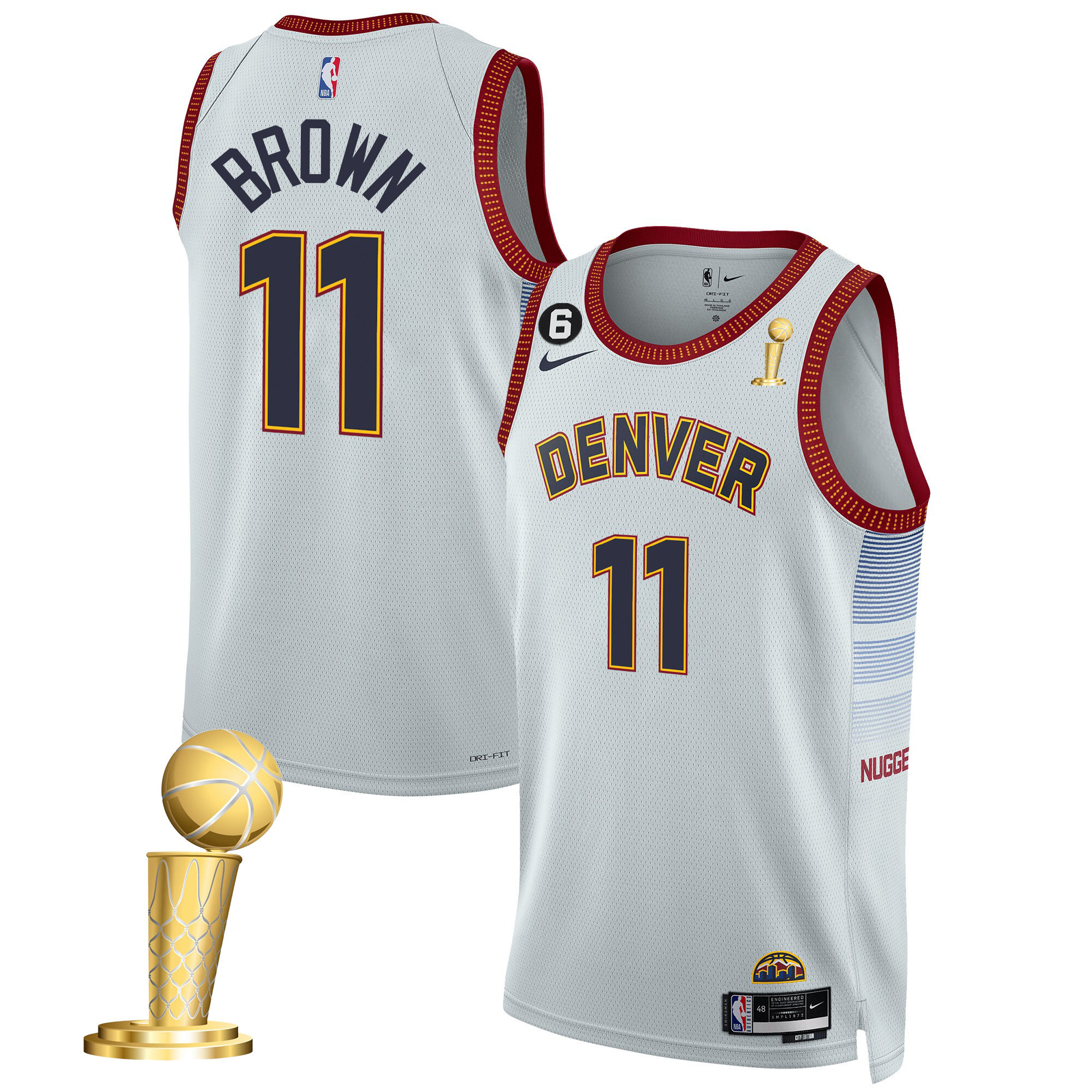 Bruce Brown Men's Denver Nuggets 2023 Champions Collection City Jersey - All Stitched