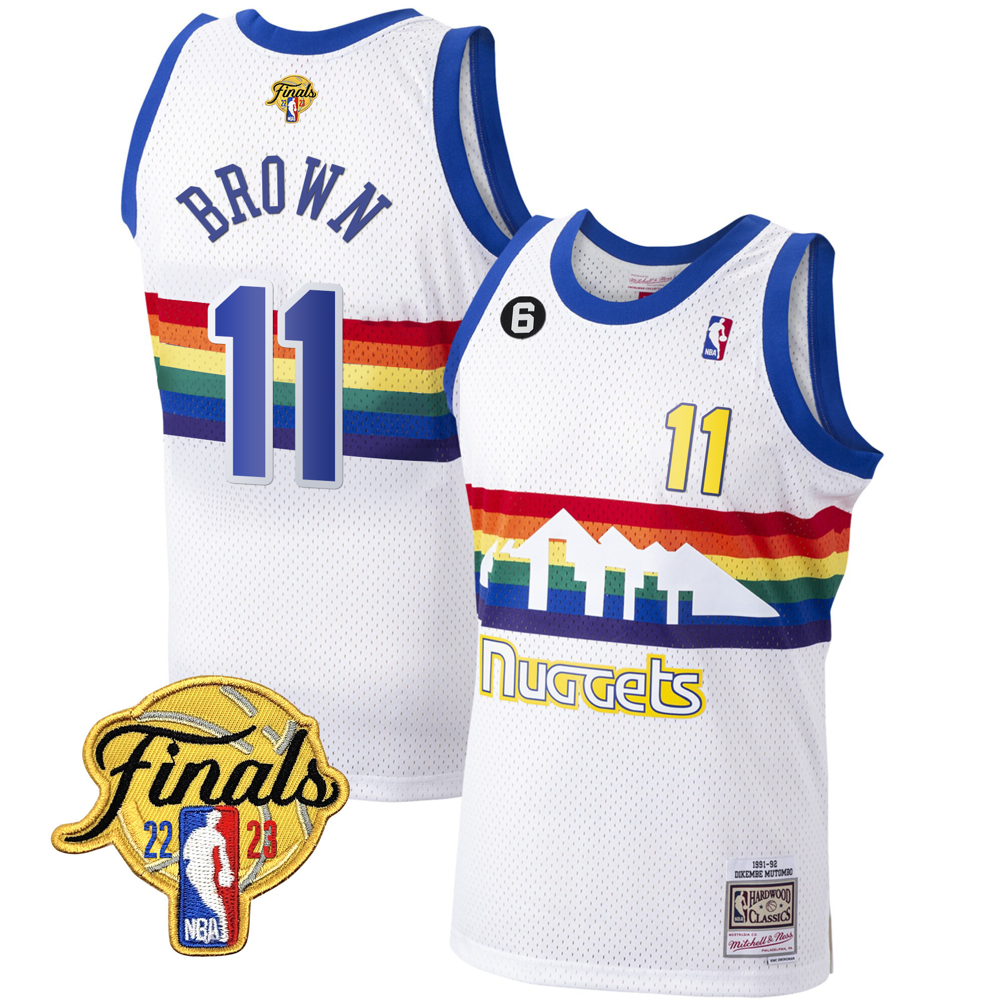 Bruce Brown Men's Denver Nuggets 2023 Finals Classic White Classic Jersey - All Stitched