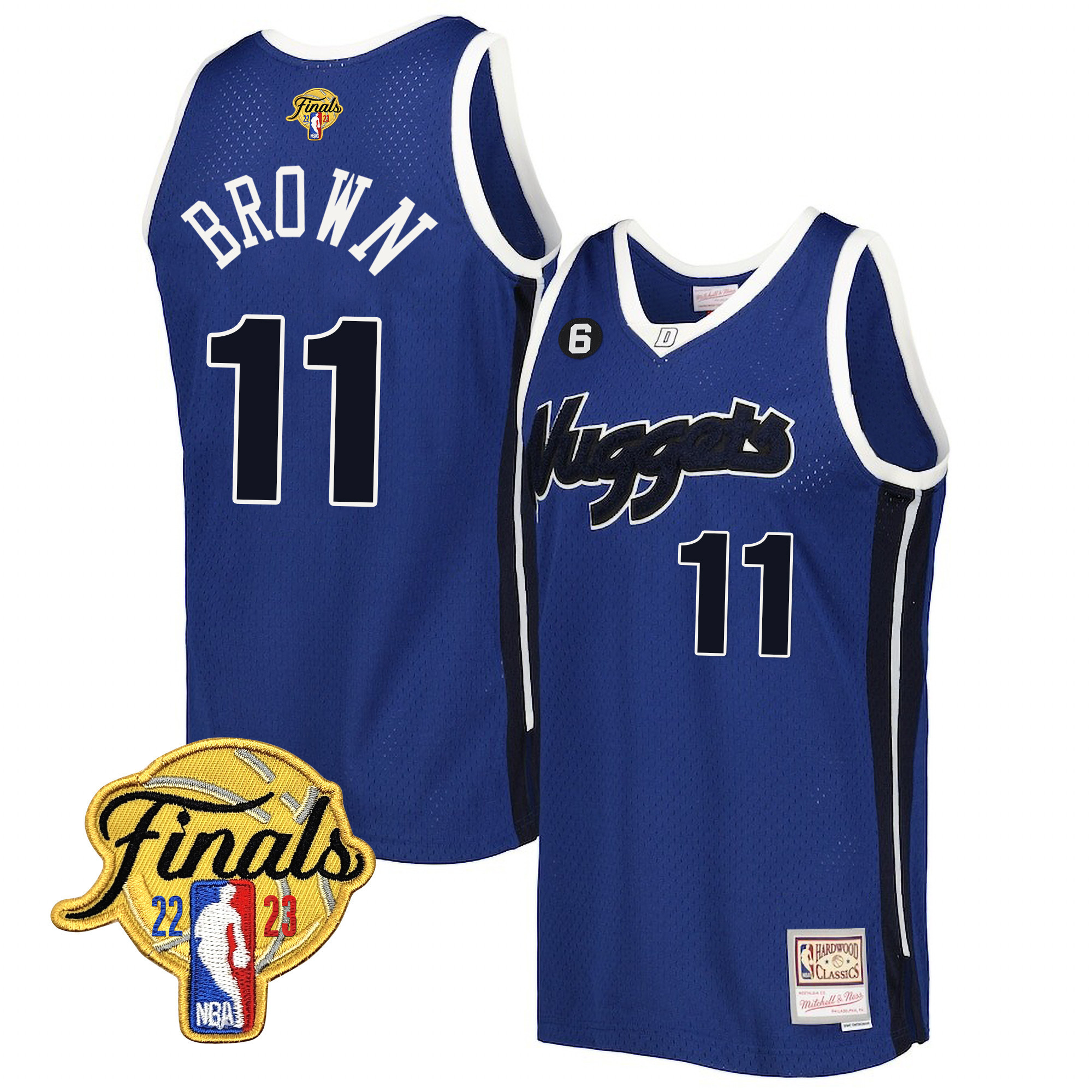 Bruce Brown Men's Denver Nuggets 2023 Finals Patch Collection V2 Swingman Jersey - All Stitched