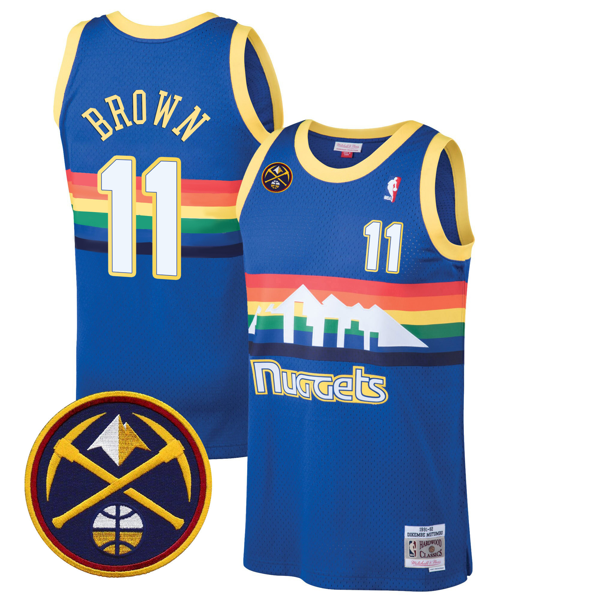 Bruce Brown Men's Denver Nuggets Swingman Blue Classic Jersey - All Stitched