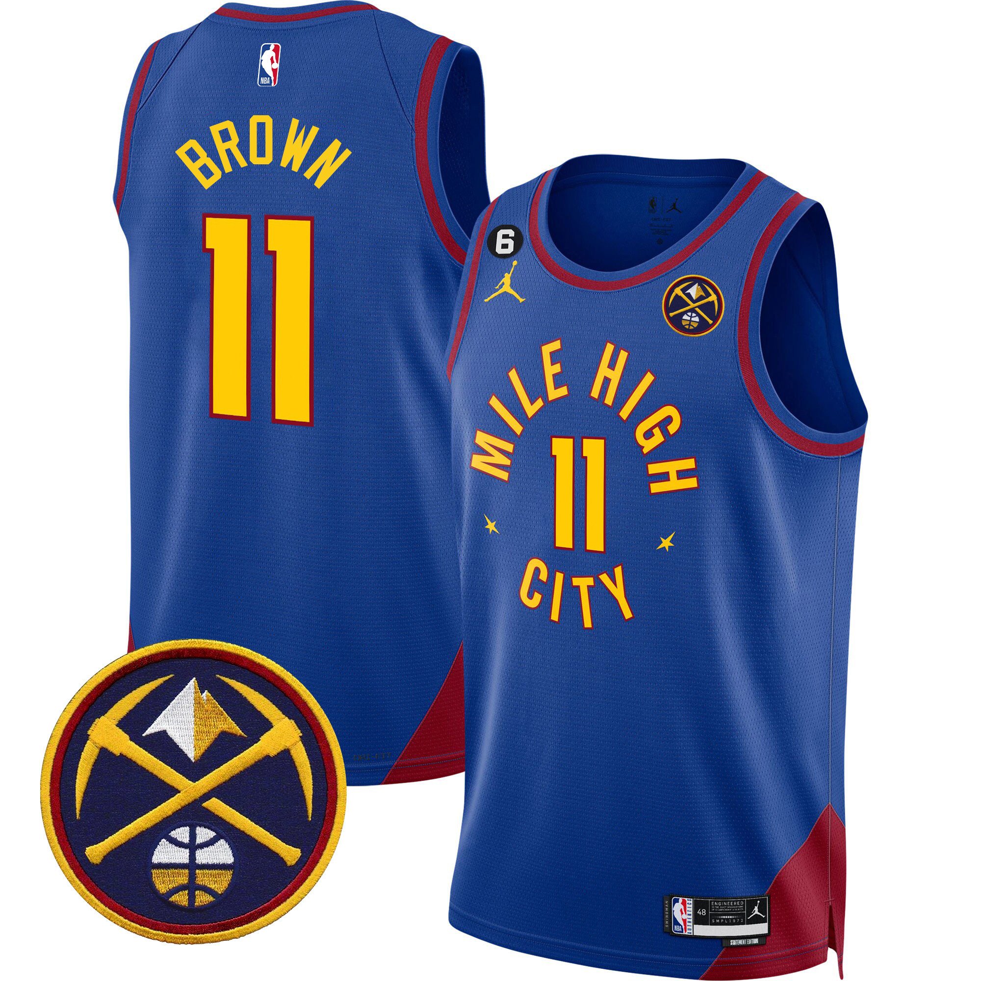 Bruce Brown Men's Denver Nuggets Swingman Statement Jersey - All Stitched