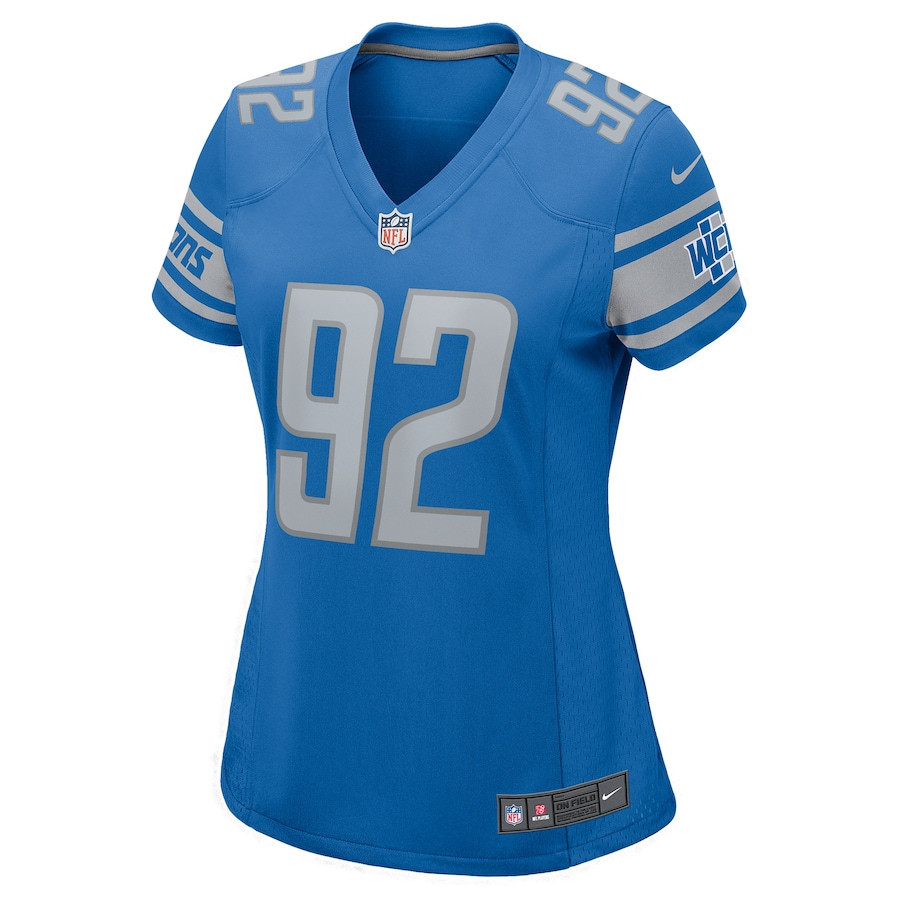 Bruce Hector Detroit Lions Women’s Player Game Stitched Jersey – Blue