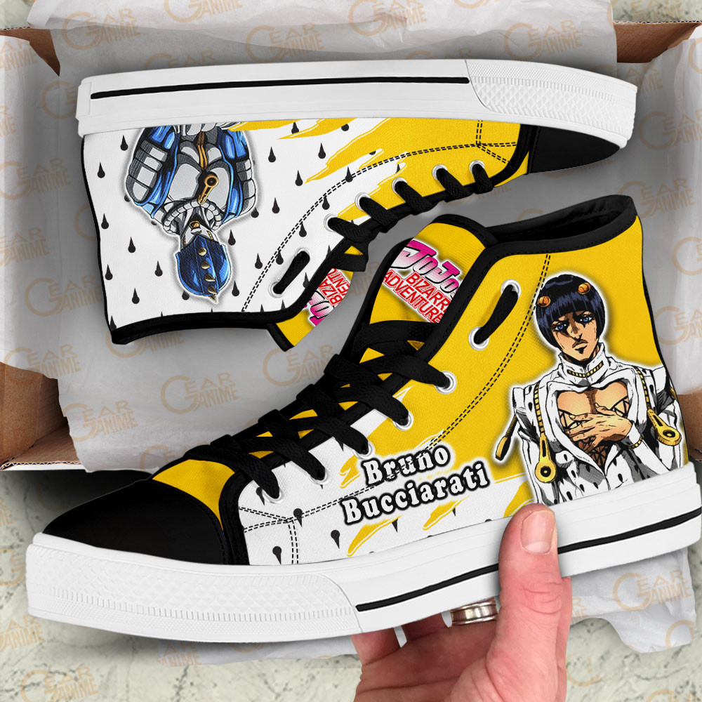 Bruno Bucciarati High Top Shoes JoJo’s Bizarre Adventure Anime Sneakers