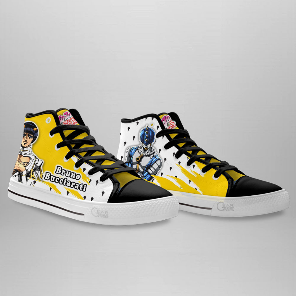 Bruno Bucciarati High Top Shoes JoJo’s Bizarre Adventure Anime Sneakers